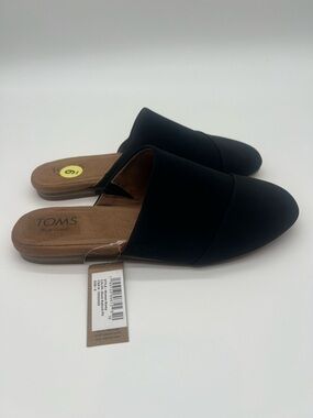 TOMS Black Romy Slip-On Mule Clogs for Women
